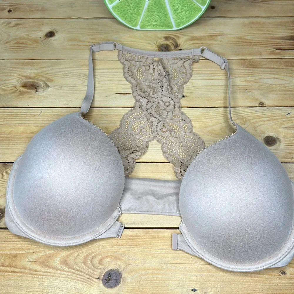 Victoria's Secret Blush Push-Up Bra Tan color Sz 34D